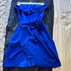 Amanda Uprichard strapless royal blue dress